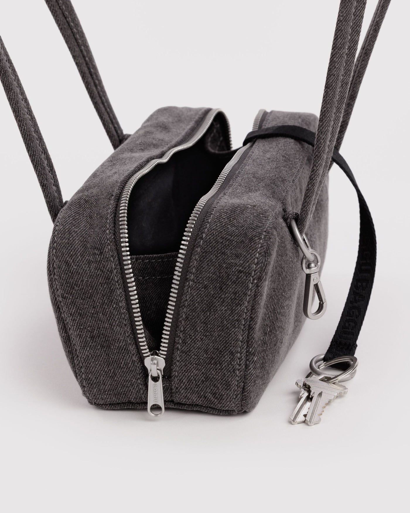 Small Denim Bowler Bag Q7