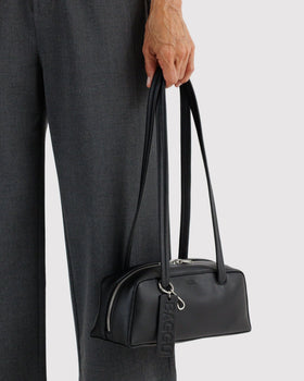 Small Recycled Leather Bowler Bag U1