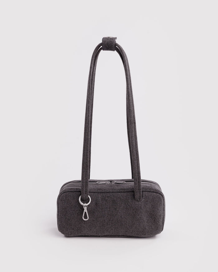 Small Denim Bowler Bag Q7 - Washed Black Denim / OS