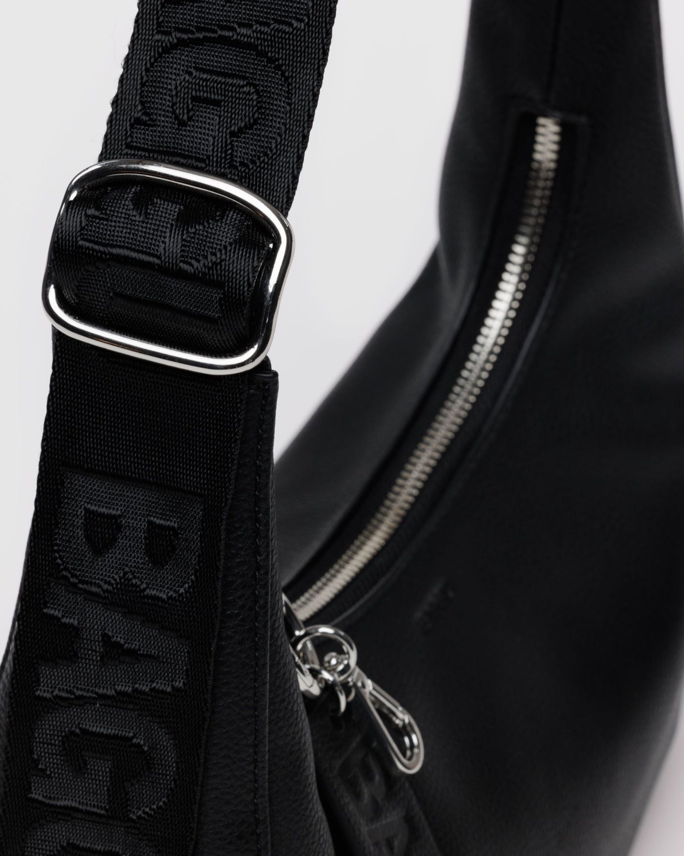 Small Recycled Leather Crescent Bag D2