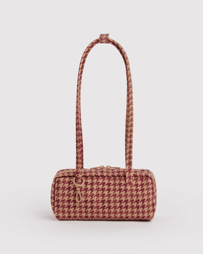 Small Nylon Bowler Bag G4 - Tan Houndstooth / OS