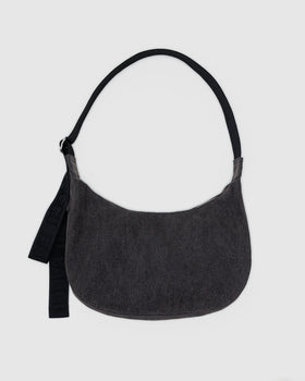 Medium Denim Crescent Bag B3