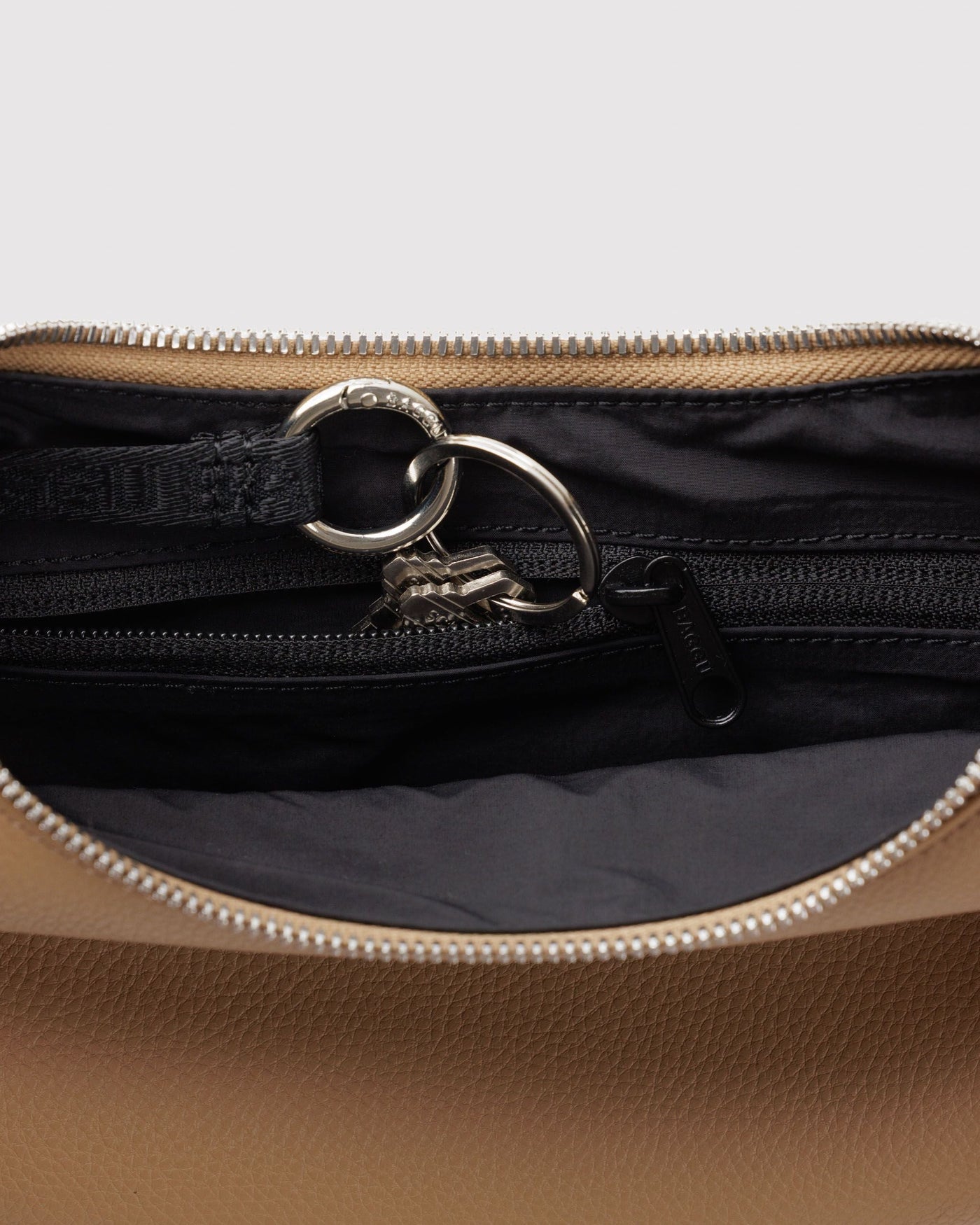 Small Recycled Leather Flat Crescent K5