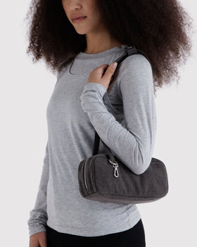 Small Denim Bowler Bag Q7