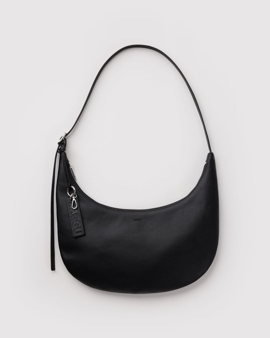 Medium Recycled Leather Flat Crescent C1