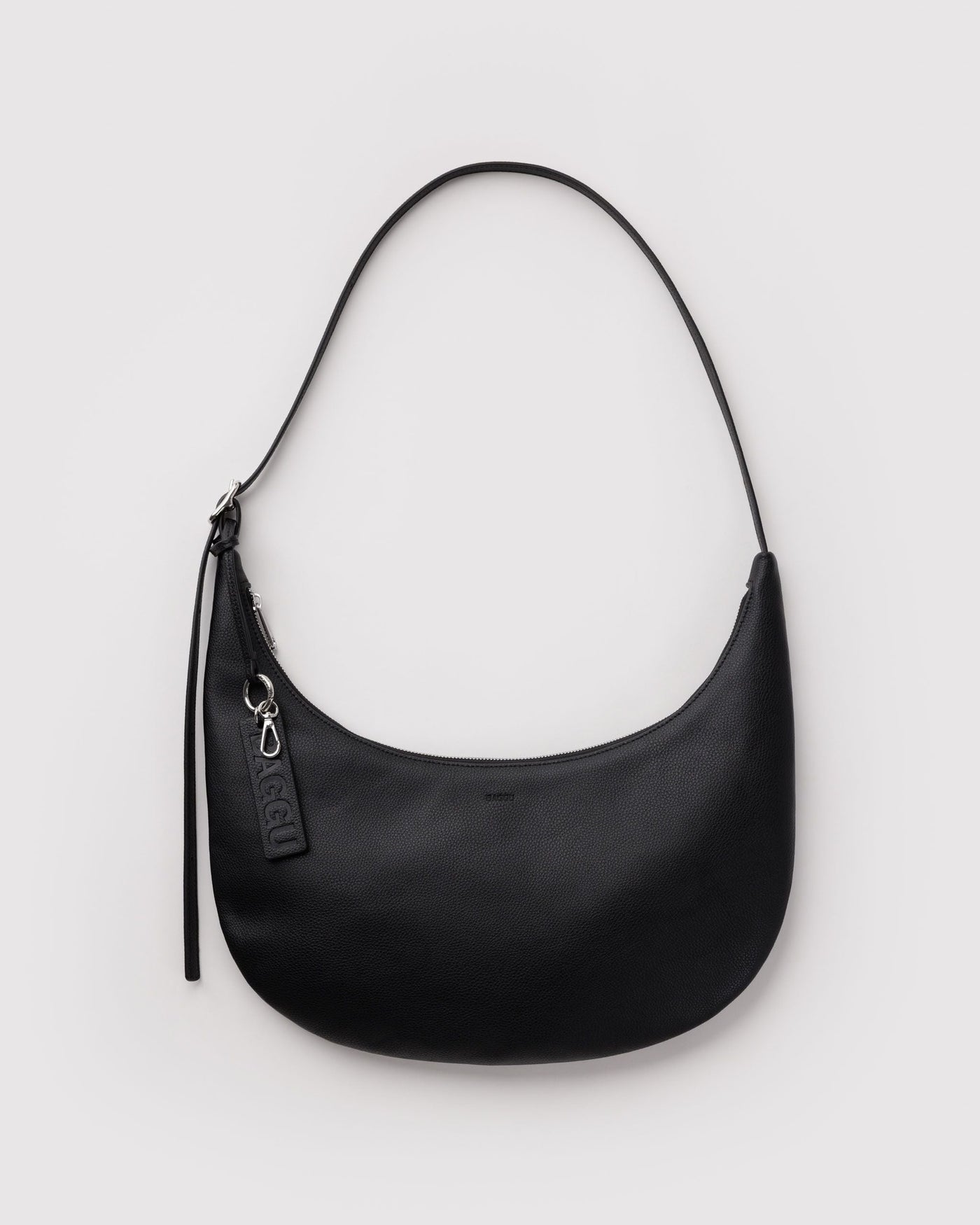 Medium Recycled Leather Flat Crescent C1