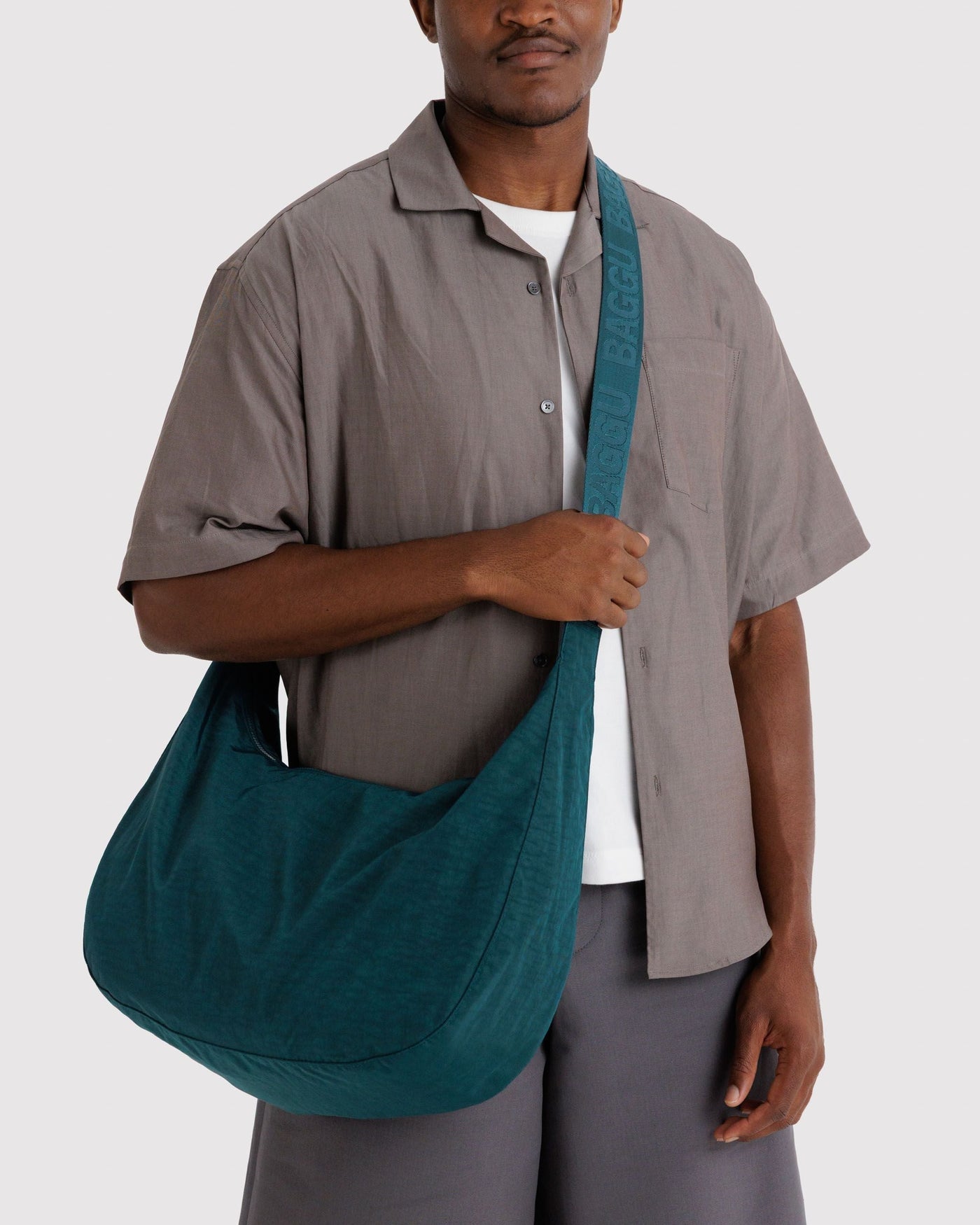 Large Nylon Crescent Bag B1