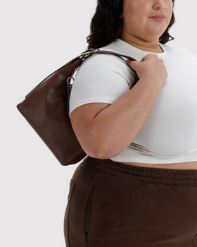 Mini Recycled Leather Shoulder Bag A4