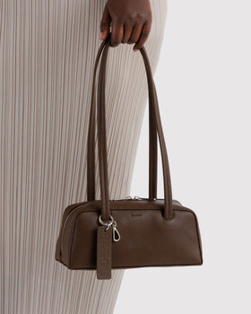 Small Recycled Leather Bowler Bag U1
