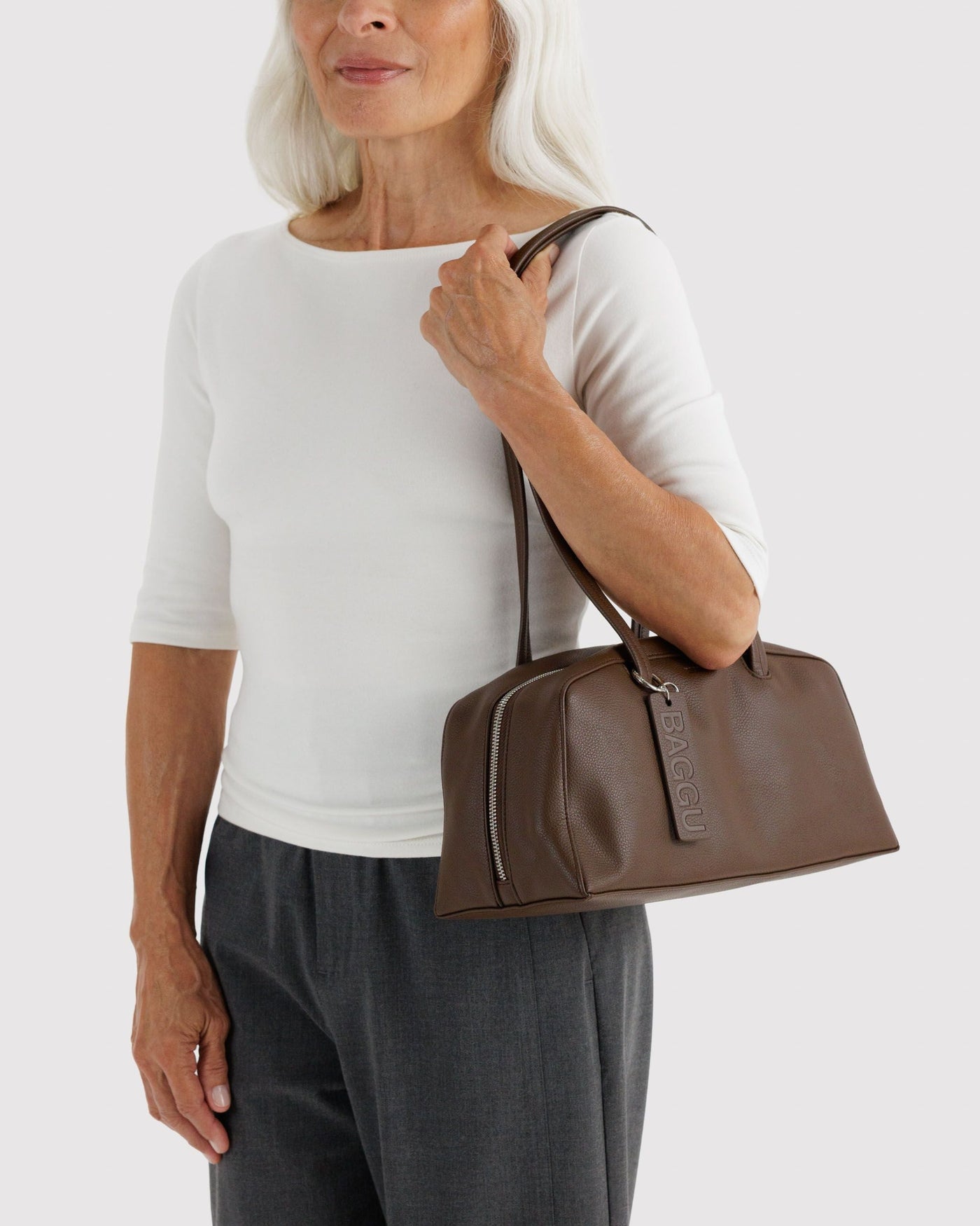 Recycled Leather Bowler Bag B6