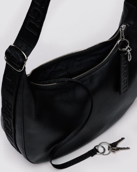 Medium Recycled Leather Crescent Bag P4