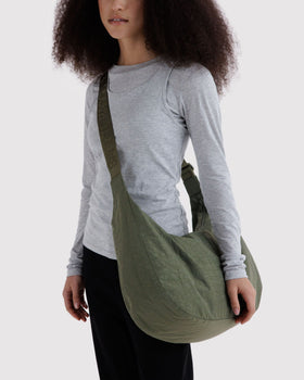 Large Nylon Crescent Bag B1