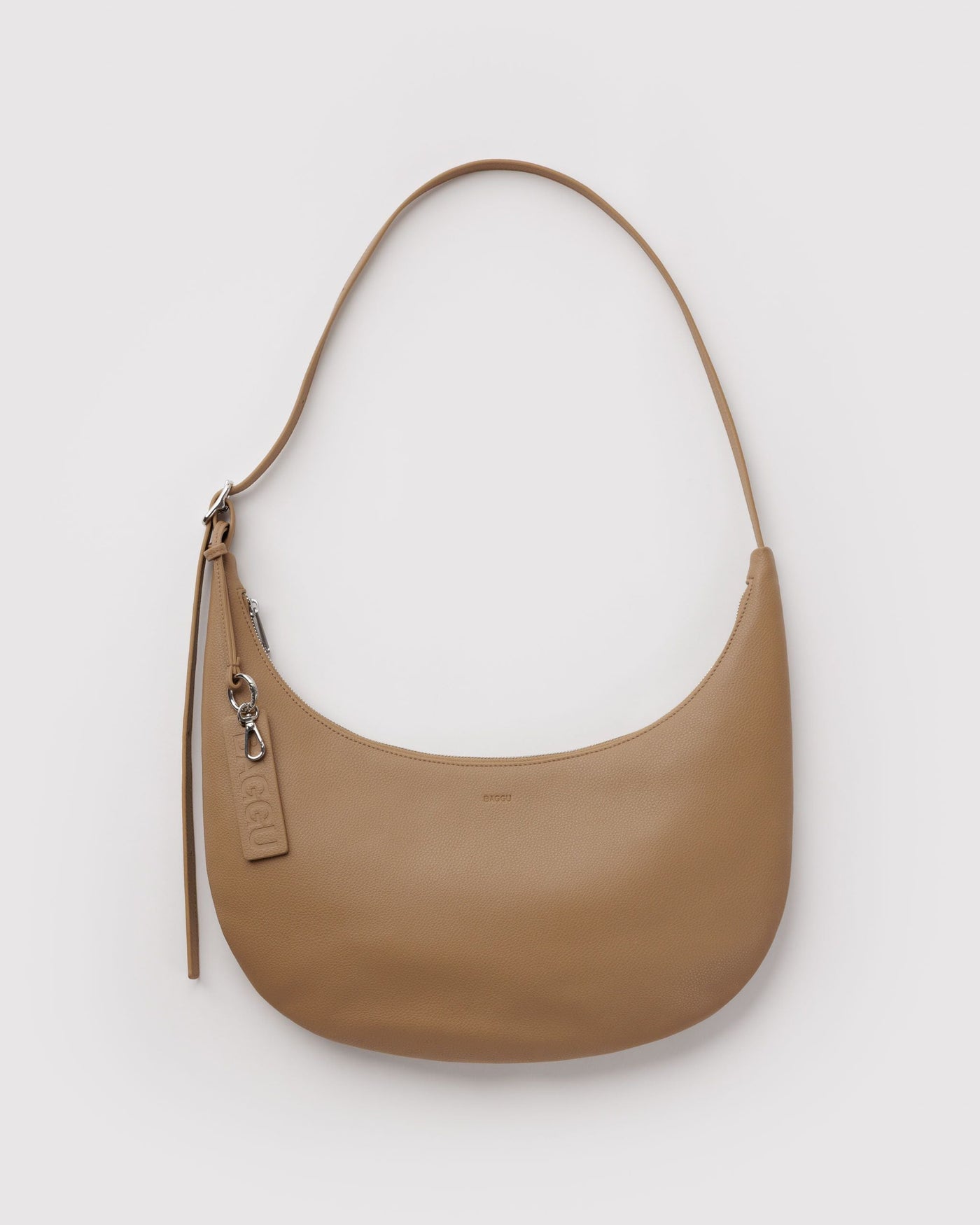 Medium Recycled Leather Flat Crescent C1