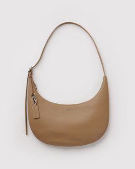 Medium Recycled Leather Flat Crescent C1