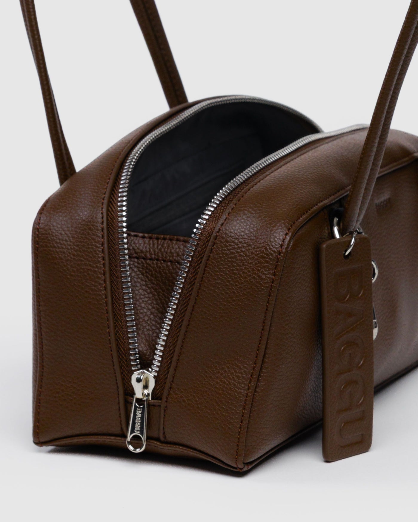 Small Recycled Leather Bowler Bag U1