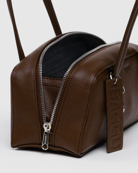 Small Recycled Leather Bowler Bag U1