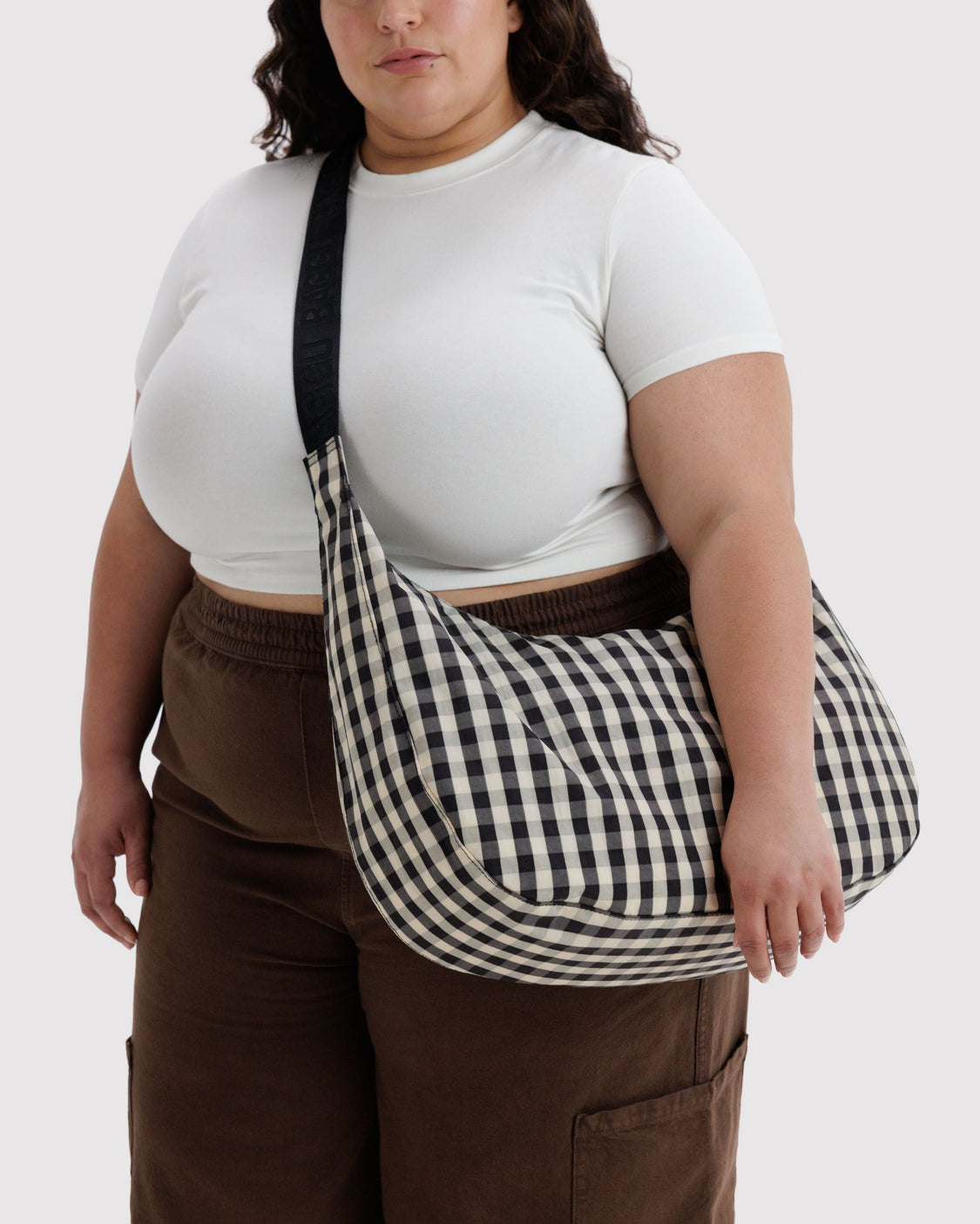 Large Nylon Crescent Bag B1