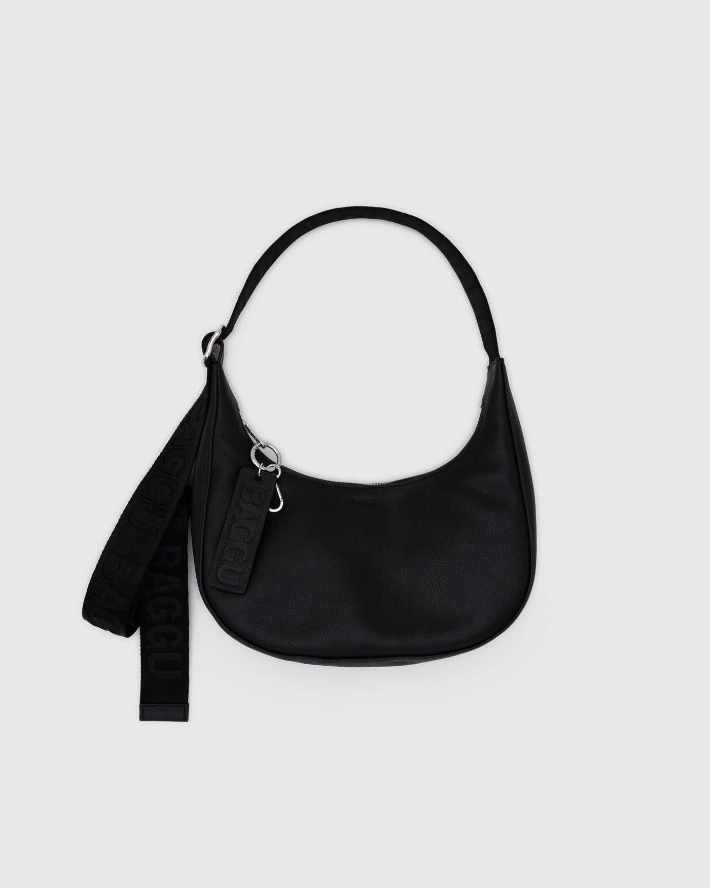 Small Recycled Leather Crescent Bag D2