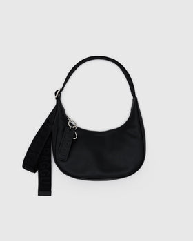 Small Recycled Leather Crescent Bag D2