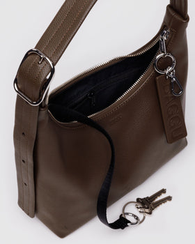 Mini Recycled Leather Shoulder Bag A4