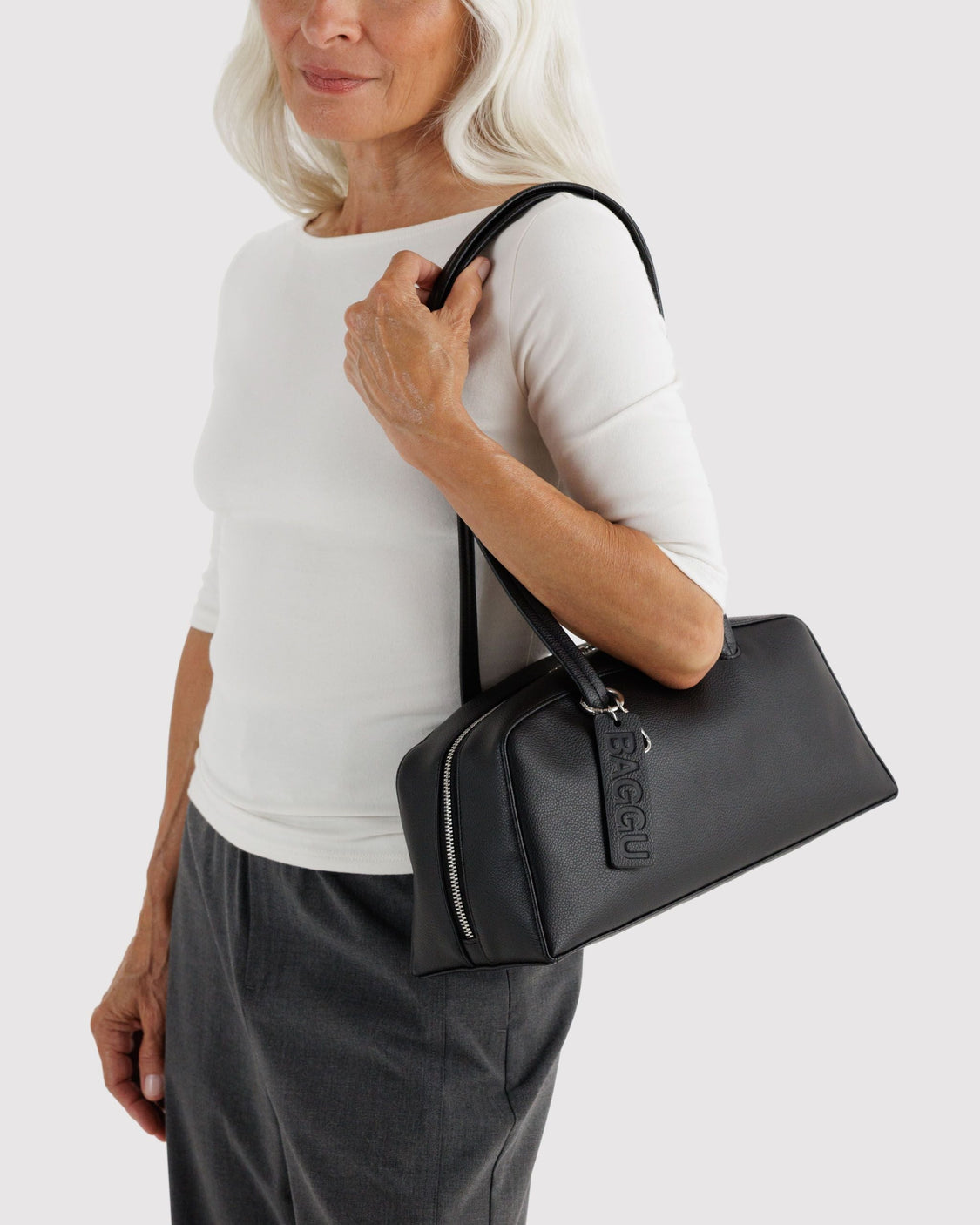 Recycled Leather Bowler Bag B6