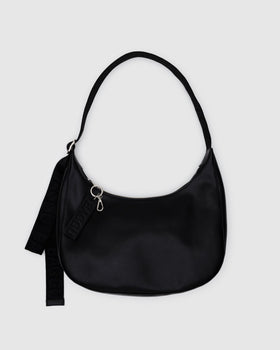 Medium Recycled Leather Crescent Bag P4